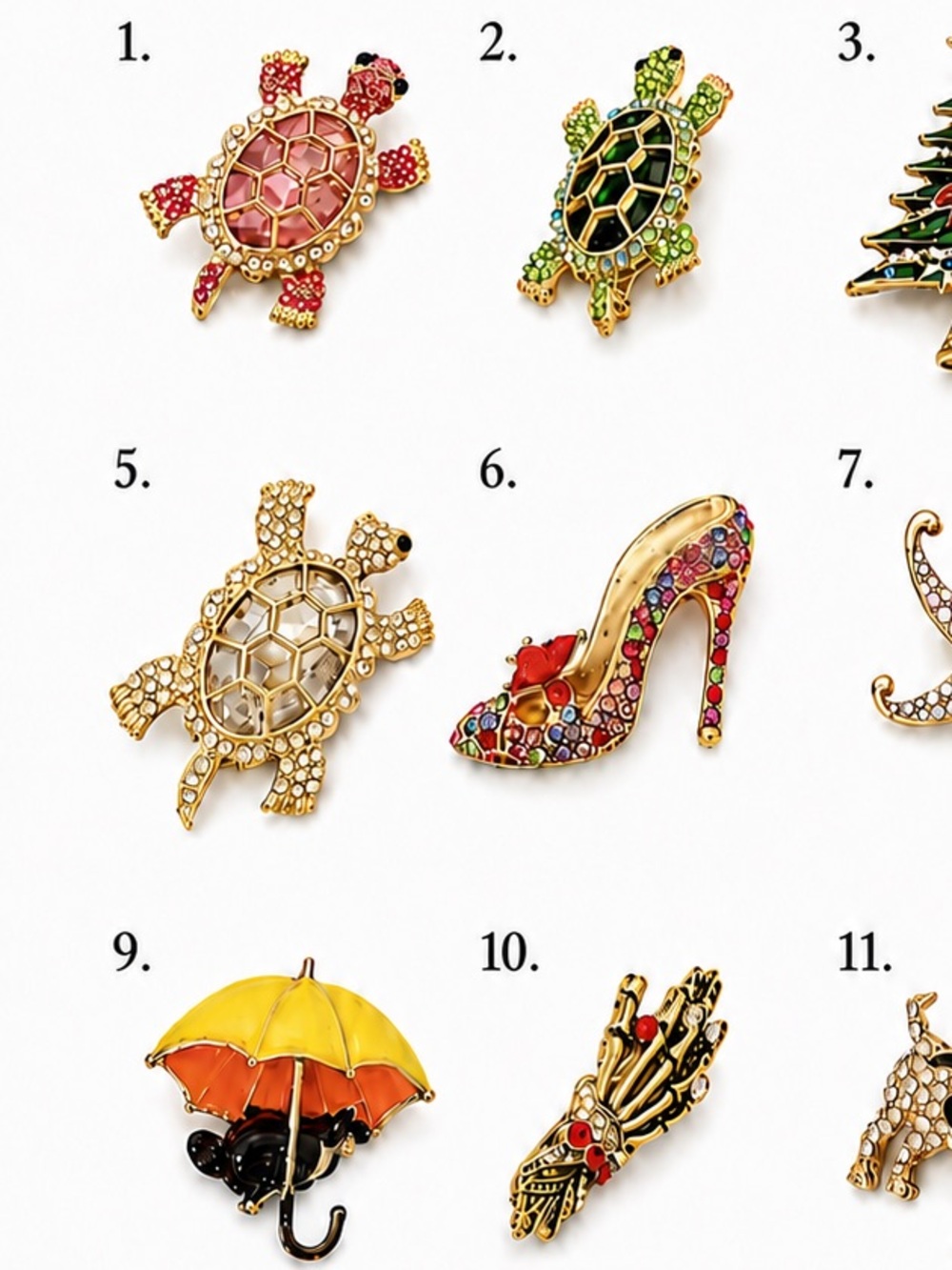 BUY NOW: Brooches Collection - Assorted Colorful Animal Brooches - Picture 3 of 6